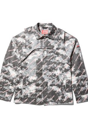 DOUBLE YOKE SNAP FRONT JACKET (GREY)