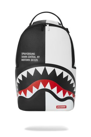 SHARK CENTRAL SPLIT BACKPACK BLK/WHT (DLXV)