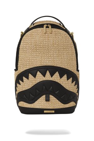 RAFFIA PALM BACKPACK